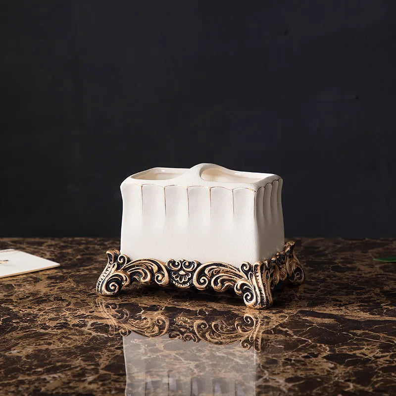 Retro Ceramic Bathroom Set Toiletries Bathroom Accessories Lotion Bottle Toothbrush Holder Mouthwash Cup Soap Dish Tray Wash Set