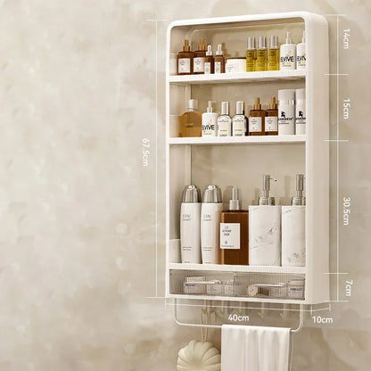 Bathroom Storage Rack Bathroom Wash Table Bathroom Non Perforated Wall Mounted Skincare Product Storage Rack Bathroom Organizer