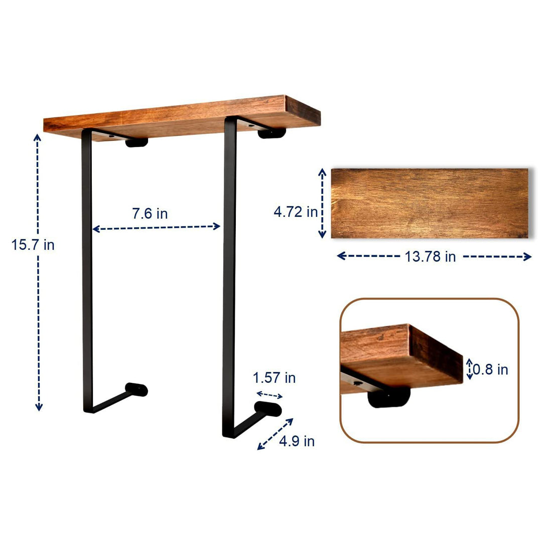 Towel Rack,Bathroom Towel Storage Rack,Bath Towel Holder, Iron and Wood Wall Art