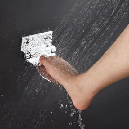 Black Aluminum Bathroom Foot Pedal Bathroom Shower Shaving Leg Aid Grip Holder Foot Foot Pedal Wash Feet Bathroom Accessories
