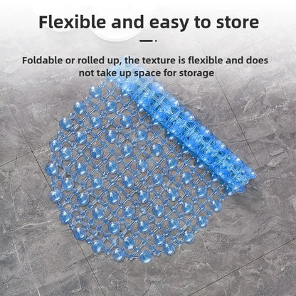 PVC Anti-Skid Suction Cup Bath Mats Soft Massage Mat with Non-Slip Bathtu Bath Shower anti Slip Bathroom Accessories Multicolor
