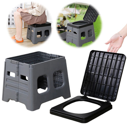 Portable Camping Toilet with Lid Portable Folding Toilet Multifunctional Travel Portable Potty for Camping Travel