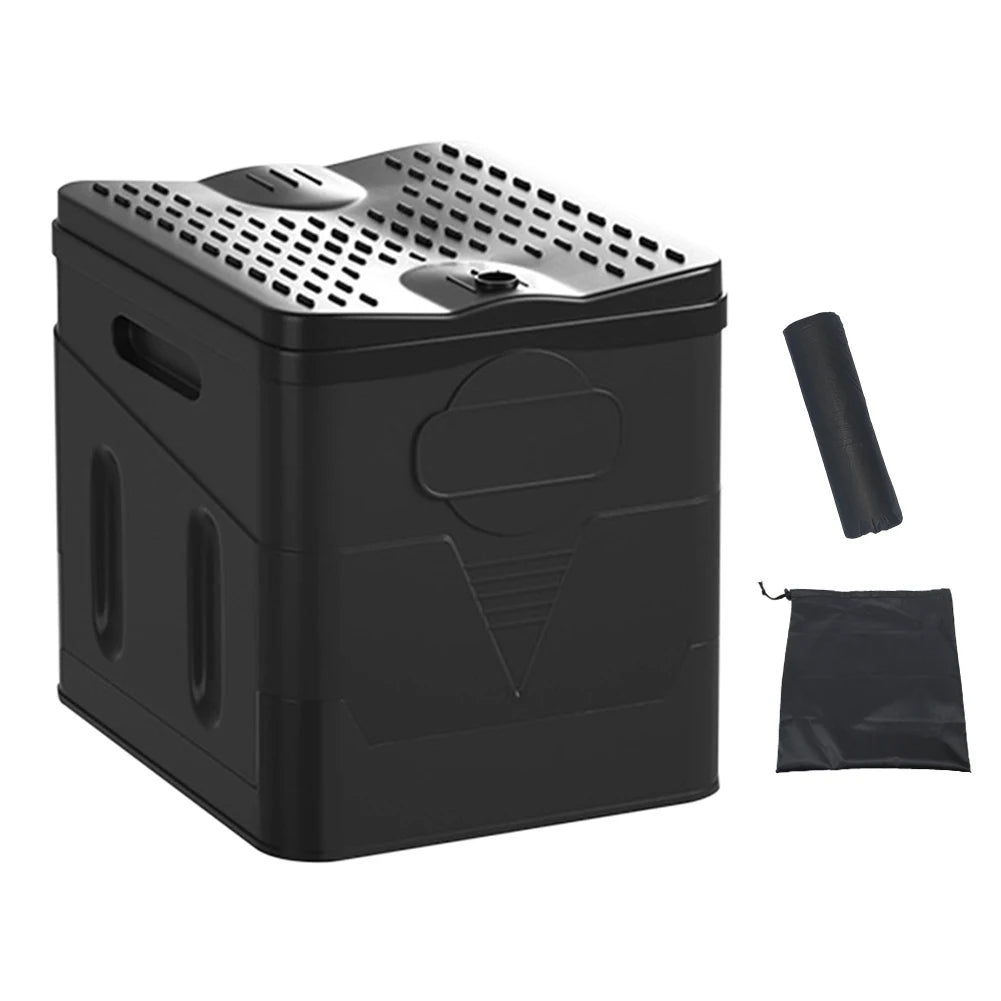 Portable Camping Toilet with Lid Portable Folding Toilet Multifunctional Travel Portable Potty for Camping Travel