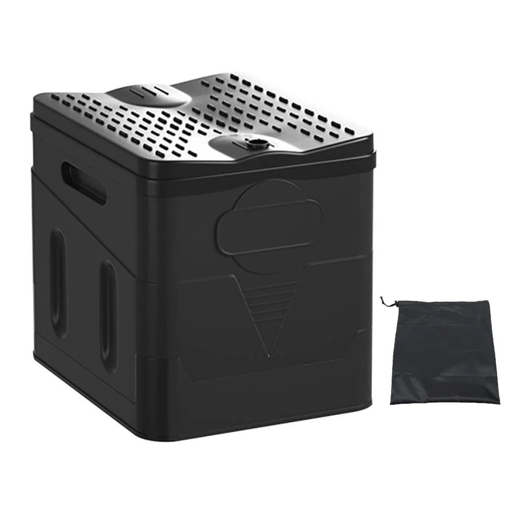 Portable Camping Toilet with Lid Portable Folding Toilet Multifunctional Travel Portable Potty for Camping Travel
