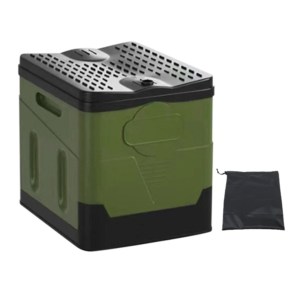 Portable Camping Toilet with Lid Portable Folding Toilet Multifunctional Travel Portable Potty for Camping Travel