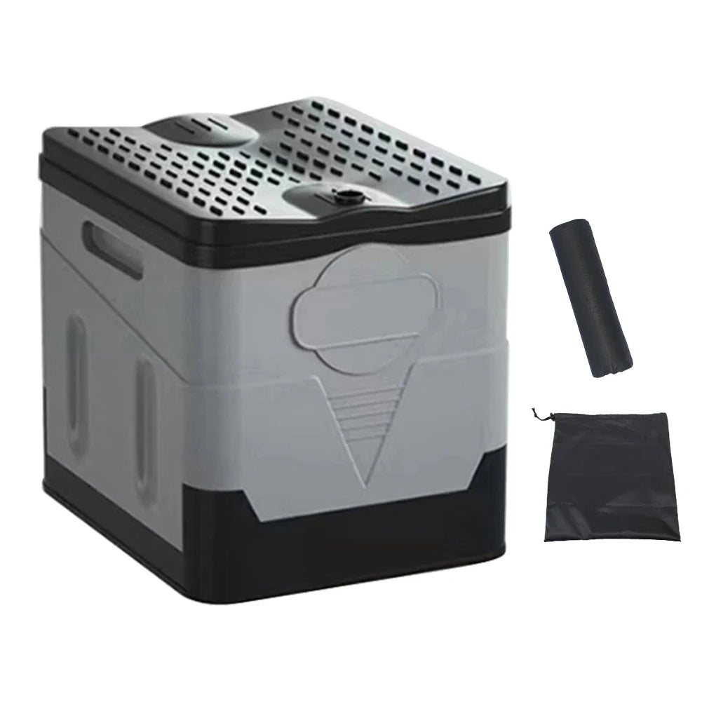 Portable Camping Toilet with Lid Portable Folding Toilet Multifunctional Travel Portable Potty for Camping Travel