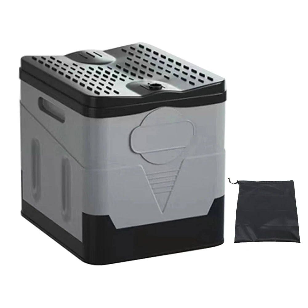 Portable Camping Toilet with Lid Portable Folding Toilet Multifunctional Travel Portable Potty for Camping Travel