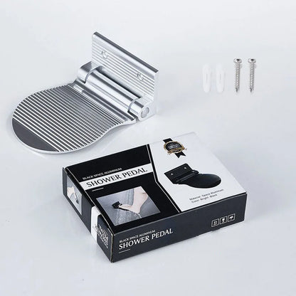Black Aluminum Bathroom Foot Pedal Bathroom Shower Shaving Leg Aid Grip Holder Foot Foot Pedal Wash Feet Bathroom Accessories