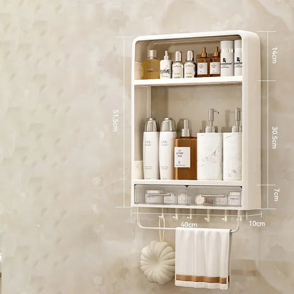 Bathroom Storage Rack Bathroom Wash Table Bathroom Non Perforated Wall Mounted Skincare Product Storage Rack Bathroom Organizer