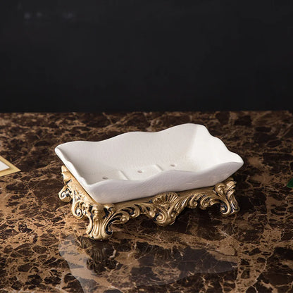 Retro Ceramic Bathroom Set Toiletries Bathroom Accessories Lotion Bottle Toothbrush Holder Mouthwash Cup Soap Dish Tray Wash Set