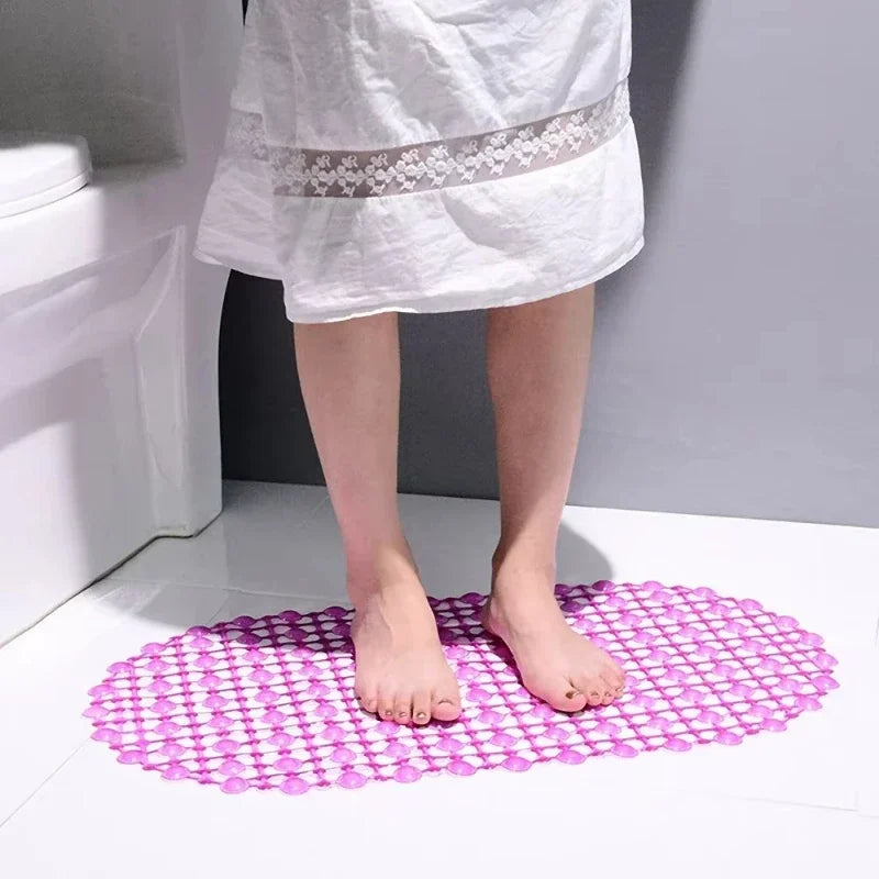 PVC Anti-Skid Suction Cup Bath Mats Soft Massage Mat with Non-Slip Bathtu Bath Shower anti Slip Bathroom Accessories Multicolor