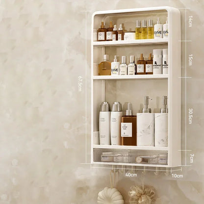 Bathroom Storage Rack Bathroom Wash Table Bathroom Non Perforated Wall Mounted Skincare Product Storage Rack Bathroom Organizer